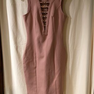 Lac Bleu pink bodycon dress